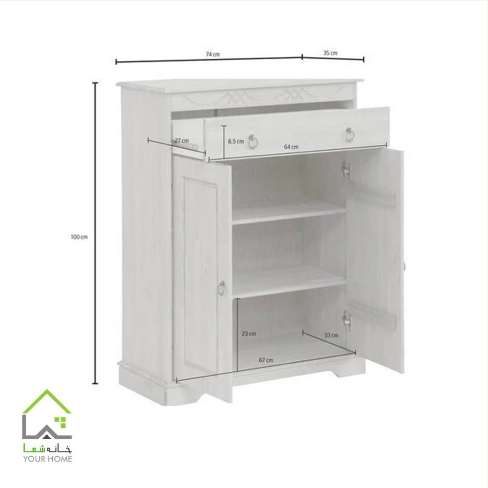 جاکفشی مدرن دو درب وکیوم